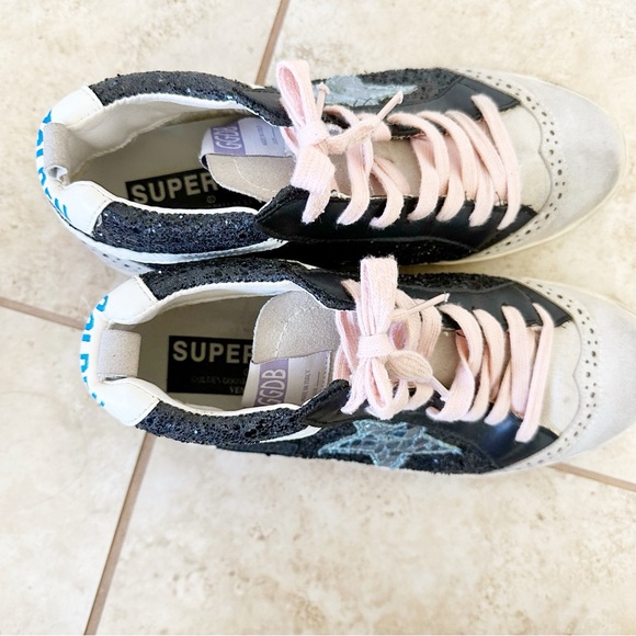 Golden Goose Wmns Mid Star 'Black Glitter Iridescent' size 38 - Picture 4 of 7
